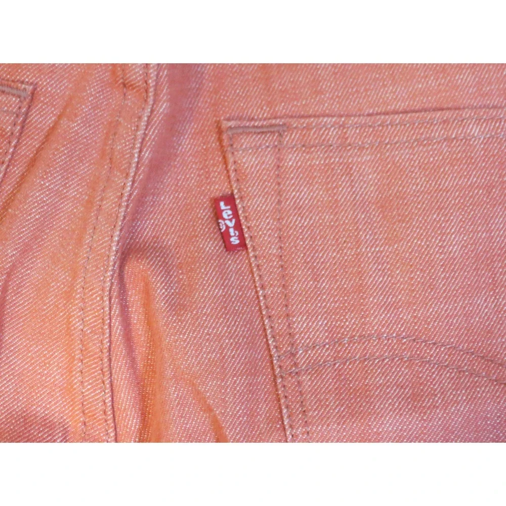 Levi's 501 Jeans Mens 40x34 Salmon Pink White Oak Cone Denim Straight Leg